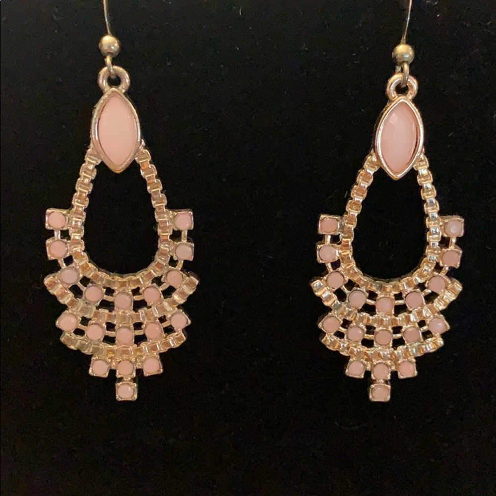 Pink stone statement earring